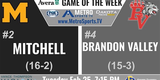 Live at 7:15: Metro Sports broadcasts Mitchell at Brandon Valley basketball