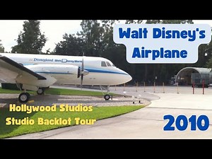 Walt Disney's Airplane on Display at Hollywood Studios | Studio Backlot Tour 2010