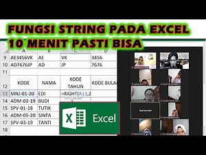Dasar Ms Excel Fungsi String, Rumus LEFT, RIGHT, MID || Basic Ms Excel String Functions.