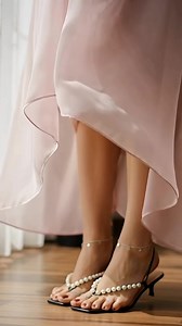 Kitten heels or sky-high stilettos? 👠 I think these pearls just made the case for the kitten heel! How would you style these? Let me know in the comments! 👇" #FootwearFashion * #ElegantSteps * #JewelryAddict * #PedicureGoals * #LuxuryLifestyle | happy feet heaven