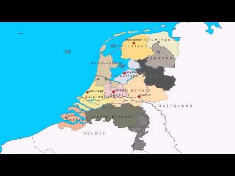 Topografie Provincies, hoofdsteden en wateren van Nederland