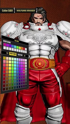 Customize Krauser your way in FATAL FURY: City of the Wolves with Color Edit! ✍️ #FatalFury