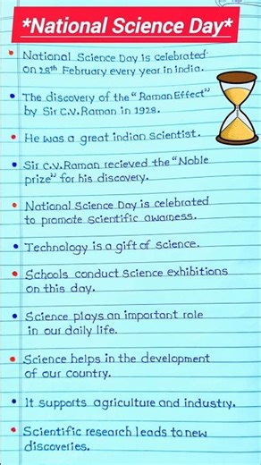 National Science Day 2026. Essay Short video in English