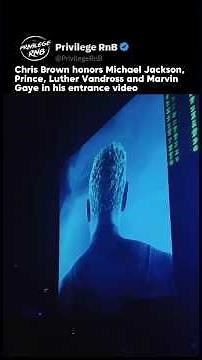 Chris Brown honors Michael Jackson, Prince, Luther Vandross and Marvin Gaye in his entrance video