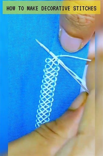 Decorative Stitch Tutorial That Makes It Neat & Unique! #handbroidery #sewingtutorial #diyfashion