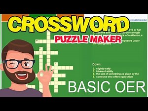 FREE CROSSWORD PUZZLE MAKER