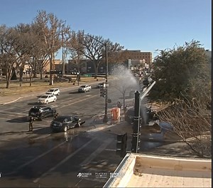 Breaking News: Roswell Emergency units are on scene of a two vehicle accident at 5th and Main. A fire hydrant was struck during the collision, and has water spraying in the air. Main Street is currently blocked off in both directions, and appears to be to be for some time, as city officials work to stop the water. Medics have been advised to continue non emergent as only minor injuries reported. Avoid Main Street between 4th and 6th streets. | Chaves County News Network