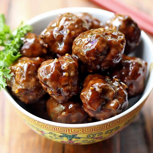 Saucy Asian Meatballs - Healthy Recipes Blog