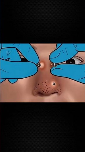 ASMR Nose Piercing#animation #cleaning #satisfying #foryou #shortsasmr #asmr #asmrsounds