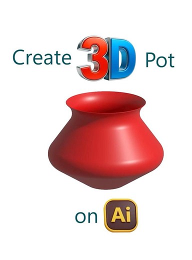 3D Pot Design in Illustrator | Easy Tutorial #graphicdesign #illustrator #3d #tutorial #fixbranding