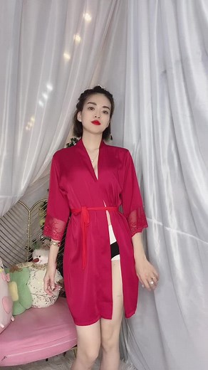 Stylish Red Robe Showcasing Elegant Design
