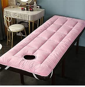 Spa Massage Table Pad & Face Cradle Set - Soft and Comfortable Thick Facial Bed and Headrest Cover 75"x31.5" Thickened Mattress with Holes