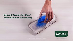 Depend Guards Incontinence Pads for Men, Maximum Absorbency, 104 Count (2 Packs of 52), Packaging May Vary