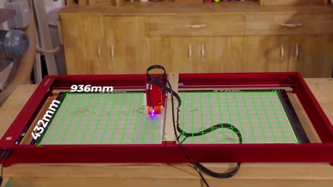 xTool D1 Pro 20W Laser Engraver 4-in-1 Rotary Roller Kit for Glass Tumbler Ring, Laser Engraving Machine for Wood, Metal, Engraver and Cutter Machine for Small Business, DIY, Class 4 20000mW Output