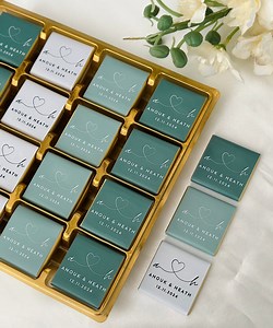50 Luxury Chocolate Wedding Favors, Customized Chocolate, Wedding Favors, Wedding Chocolate Favors, Favors for Guests, Engagement Chocolate - Etsy