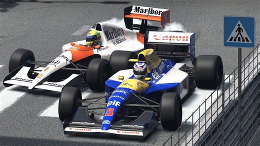 Ayrton Senna vs Nigel Mansell | McLaren-Honda MP4/6 vs Williams-Renault FW14 | F1 1991 in Monaco #fblifestyle | Carluxius