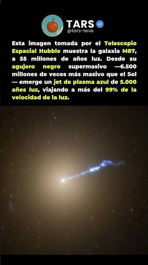 El agujero negro que dispara plasma a casi la velocidad de la luz