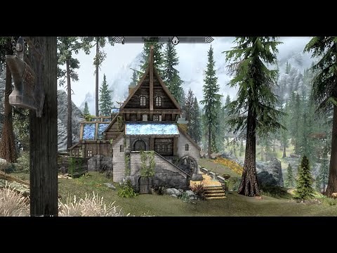 Riverwood Falls Manor and Bleak Mines - Skyrim Special Edition House Mod