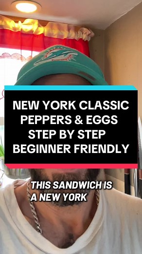 Step-by-step, beginner, friendly, New York classic sandwich. Peppers and eggs. I am going to show you how to make an easy classic sandwich. Food idea, ideas. Easy recipe easy cooking. Cook with me. #chefmoe #foodie #cooking101 #cheflife #learntocook