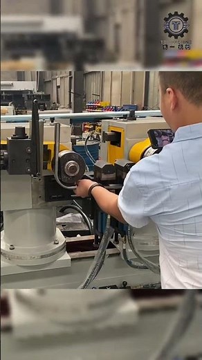 Double-Head Pipe Bending Machine in Action! Perfect 90° Every Time! #bending #machinery