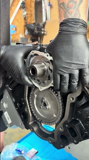 Installing an LS oil pump #mechanic #engine #autorepair