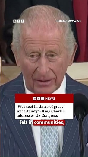 'We are meeting at times of great uncertainty', says King Charles. #BBCNews