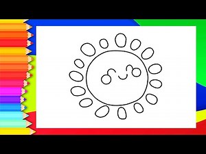 Como Dibujar✏️ Un SOL☀️ FÁCIL Paso a Paso Para Niños😄