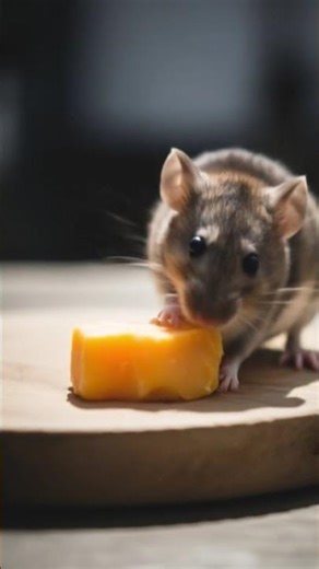 a cute little mouse eating alone🥹 #animation