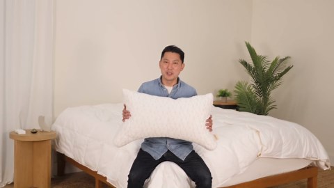 Coop Home Goods Original Crescent Adjustable Pillow, Queen Bed Pillows for Shoulder, Neck & Head Support, Crescent Foam Pillows - Medium Firm for Back & Side Sleeper, CertiPUR-US/GREENGUARD Gold