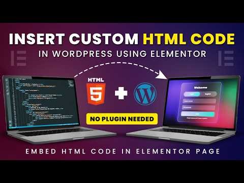 How to Insert Custom HTML Code in WordPress Elementor | Embed HTML Code in Elementor Page