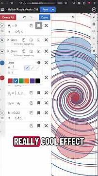 Remaking my Gojo Animation in Desmos Part 2: Spirals #math #desmos #galaxy