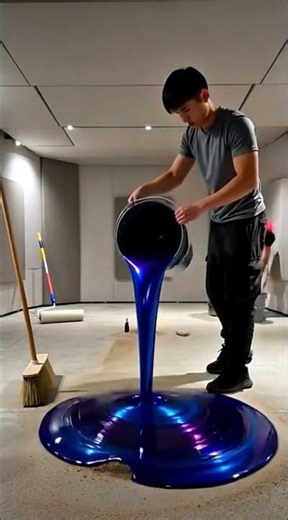 Ultra-Realistic Galaxy Epoxy Floor Timelapse | Modern Music Studio Transformation (4K)