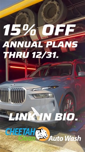 ⏳🚨 TIME IS RUNNING OUT. 🚨⏳ 15% OFF Cheetah Clean annual plans ends December 31. That’s just 5 more days to lock in unlimited washes for the entire year. Miss it now… pay more later. 👉 Link: https://cheetahclean.com/15off/ or purchase in-store! | Cheetah Clean Auto Wash