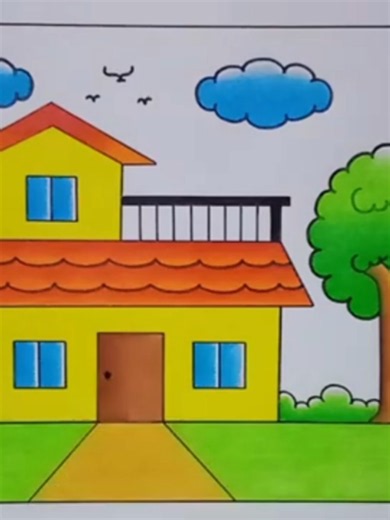 How to Draw a House Easy Step by Step
