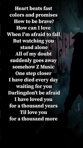A Thousand Years – Christina Perri Lyrics ❤️ (Romantic Song) #shorts