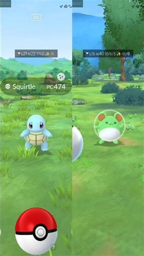 Squirtle & Marill Shiny✨.#shorts