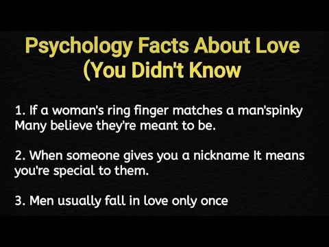 Psychology Facts About Lov3