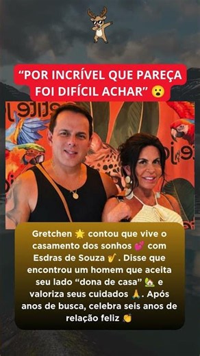 Gretchen diz ter encontrado homem que aceita seu lado dona de casa