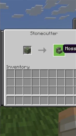 How to Make Mossy Cobblestone Stairs With a Stone Cutter in Minecraft #Shorts