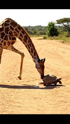Fastest giraffe steal you'll ever see #incredible #wildlife #shorts