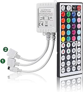 Amazon.com: SUPERNIGHT RGB Light Strip Remote Controller, 2-in-1 4 Pin Dimming Dimmer Brightness Flash Mode Control Options for LED Tape Light,12V DC LEDs Rope Lighting (2 Ports) : Tools & Home Improvement