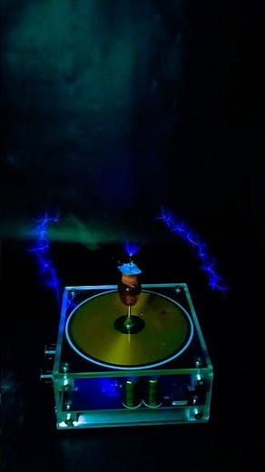 Tesla Coil⚡ 😱 + lightning Power #teslacoil #experiment #highvoltage