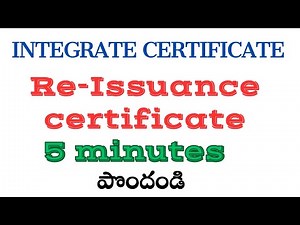 Integrated certificate Application process in Gramaward sachivalayam /Re-Issuance certificate in Ap
