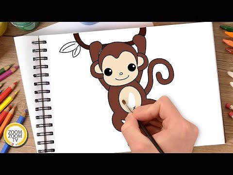 Hướng dẫn cách vẽ CON KHỈ - Tô màu con Khỉ - How to draw A Monkey