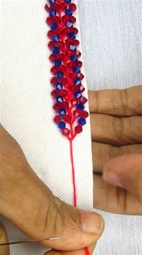 Most unique border lace hand embroidery tutorial🪄#trending #embroidery #viral ...
