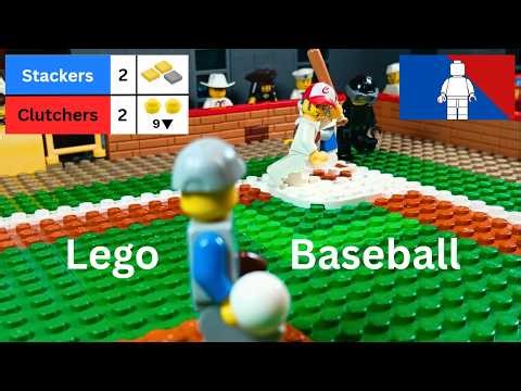 Lego Baseball Stackers @ Clutchers [Lego Stopmotion Animation]