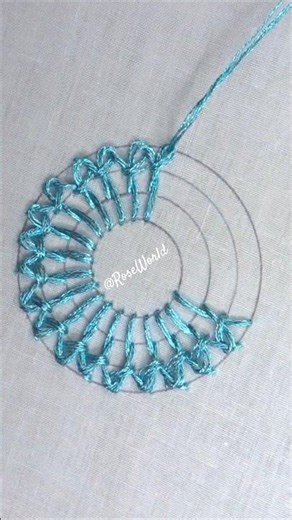 Most unique hand embroidery viral design with metalic Thread🩵🔥