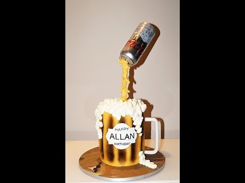 Cake decorating tutorials | how to make a beer mug cake | Sugarela Sweets