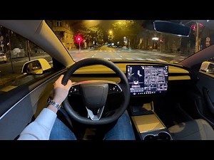 New TESLA MODEL 3 STANDARD RWD 2026 (Europe) - night POV test drive & REVIEW