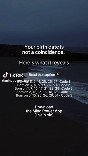 Code 1️⃣ Your birth date shows you’re meant for bold moves and rapid growth. You naturally attract opportunities when you act courageously and trust your instincts. Hesitation isn’t your style — you’re wired to leap, explore, and expand. The Universe rewards your daring energy, and the more you step into it, the faster life aligns in your favor. 👉 Download the Mind Power App (link in bio) to amplify your courage and manifest your next-level life. Comment your code below. Code 2️⃣ Your birth dat